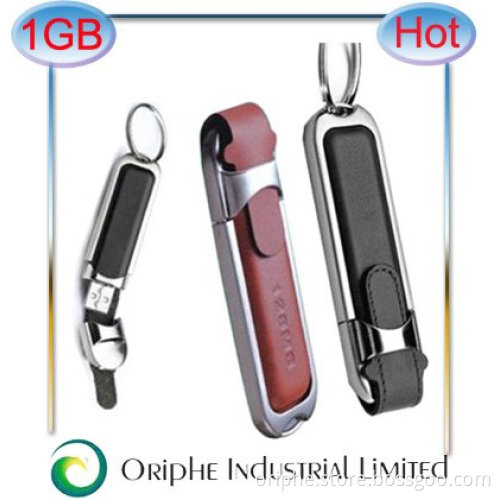 Full capacity and cheap capacity new fashion leather usb flash memory free sample from Oriphe